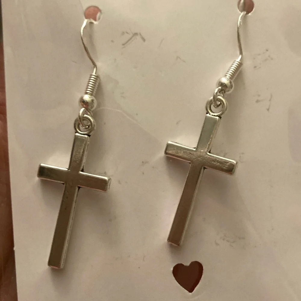 Cross earrings. - Picture 3 of 3